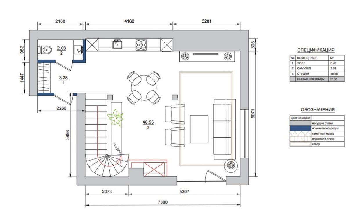 3 kvartira plan 1