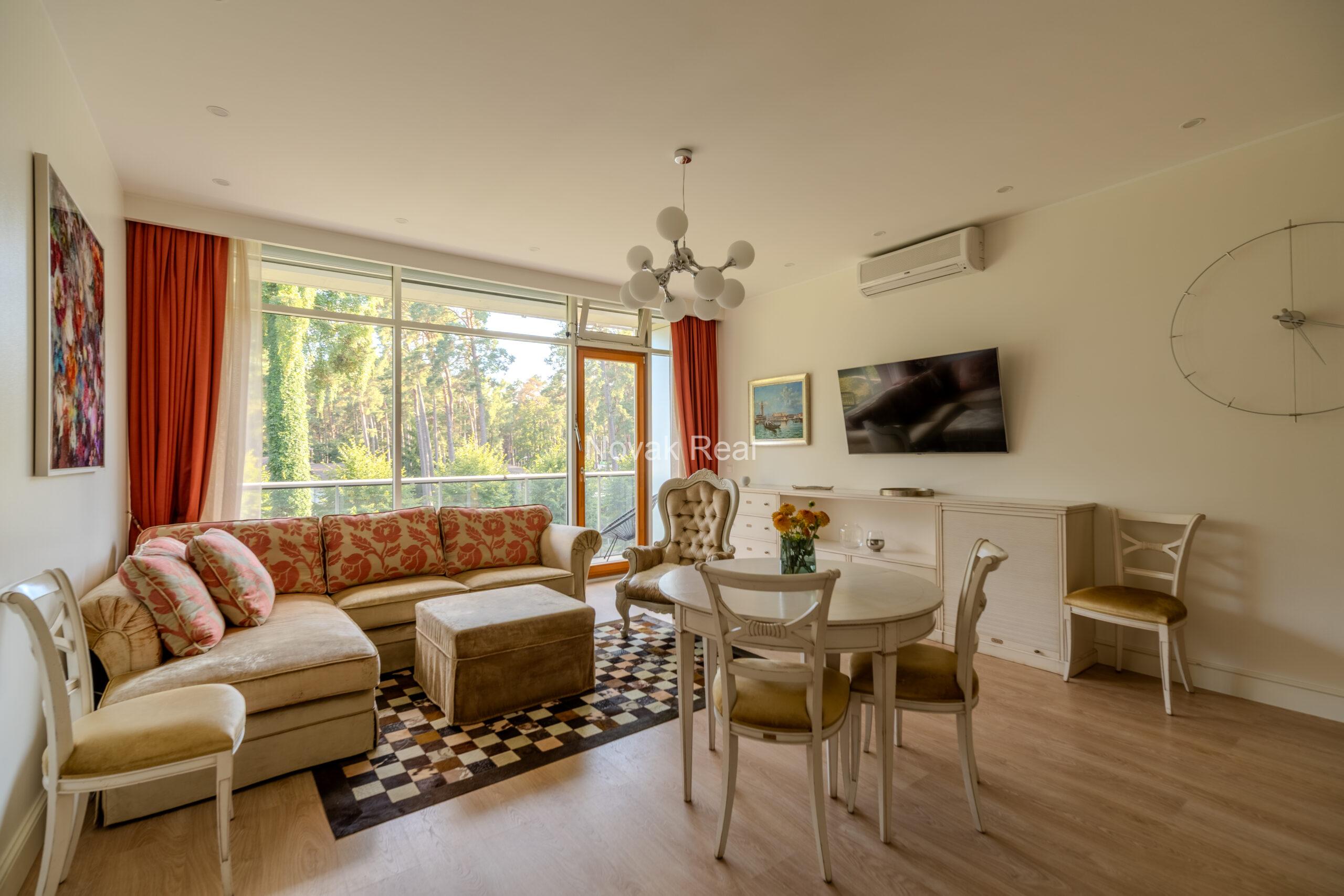 Apartments for rent in Jurmala from October 10 to May 30, in the prestigious project “Jūras Vilnis”.