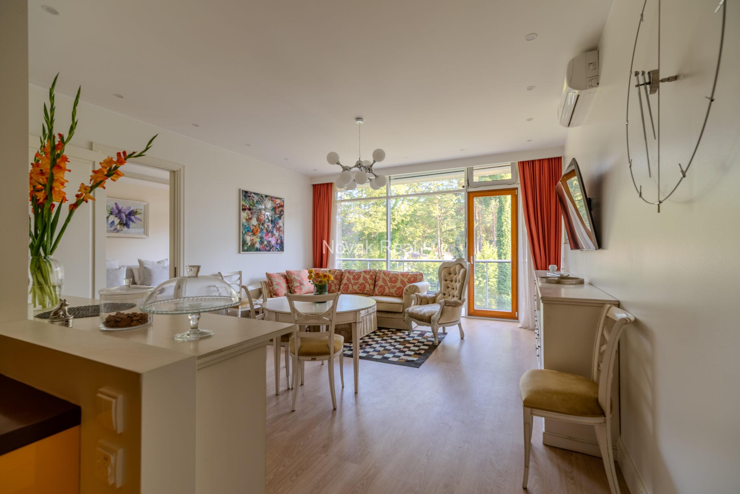 Apartments for rent in Jurmala from October 10 to May 30, in the prestigious project “Jūras Vilnis”.