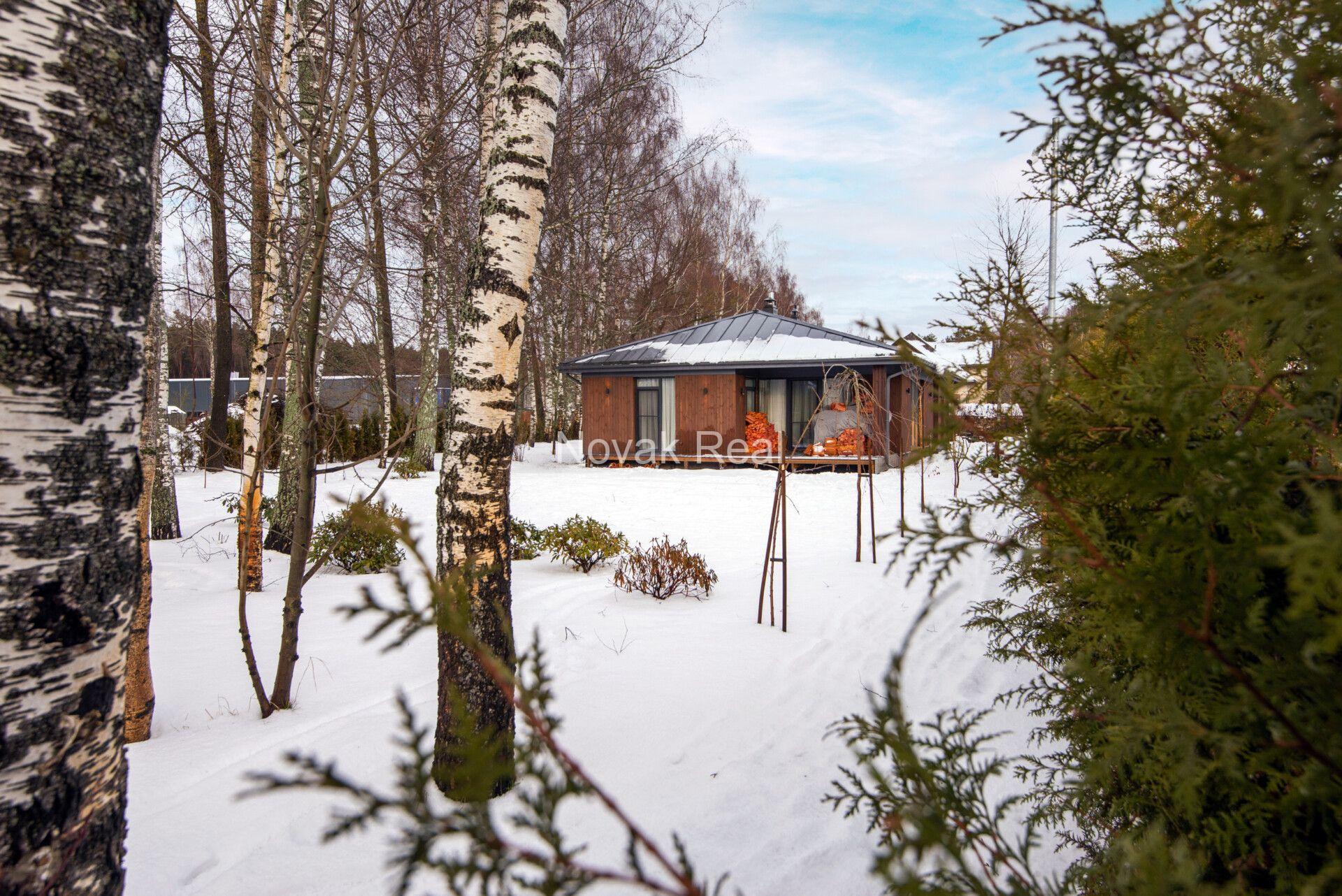 A new stylish house near a lake in Beberbeķi — a very picturesque location