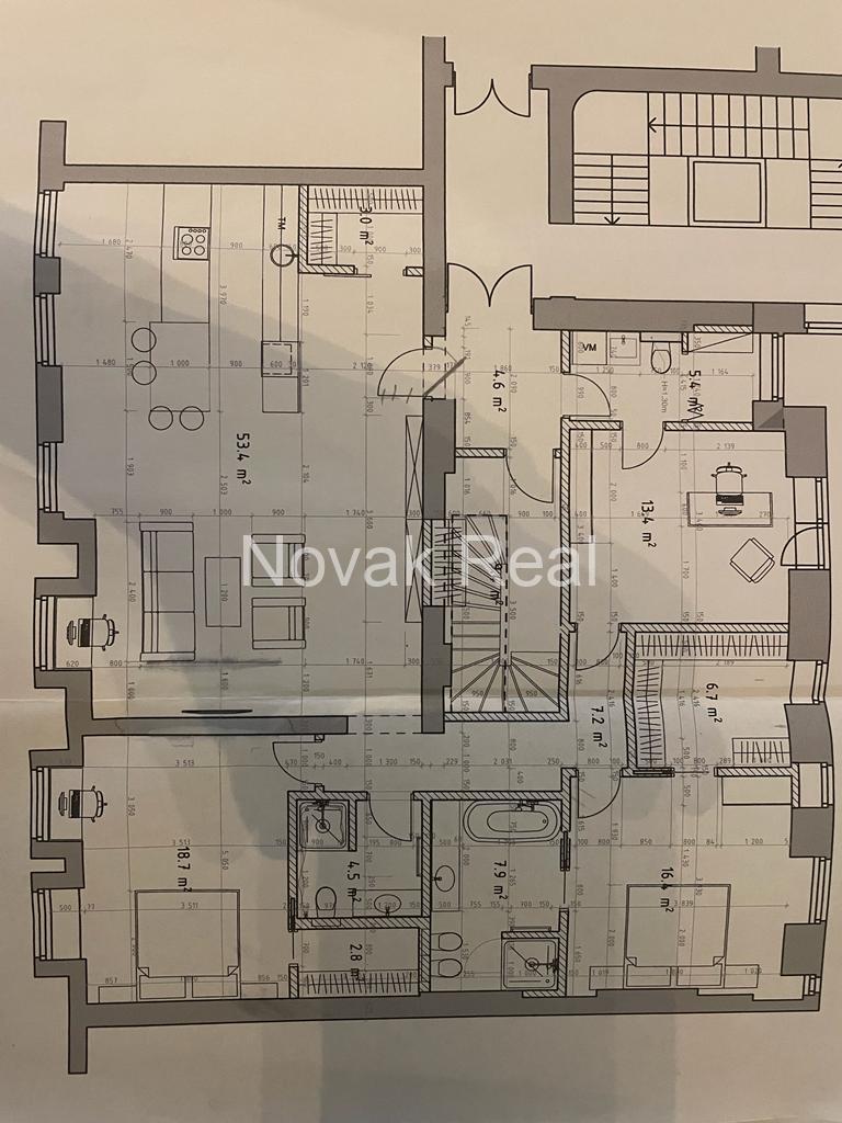 In the Quiet City Centre on the Ausekļa street 5, an excellent penthouse of 230 sq.m. is for sale