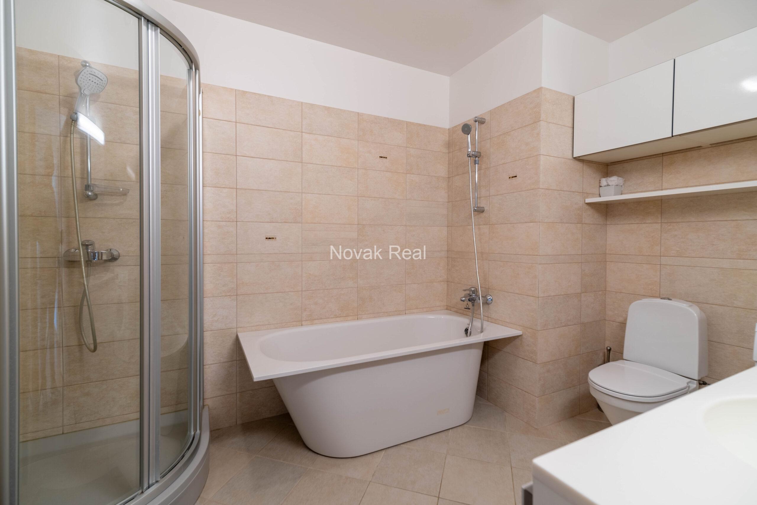 A 3-room apartment with excellent views of the city is for rent on the 21st floor of the “Skanstes Virsotnes” project