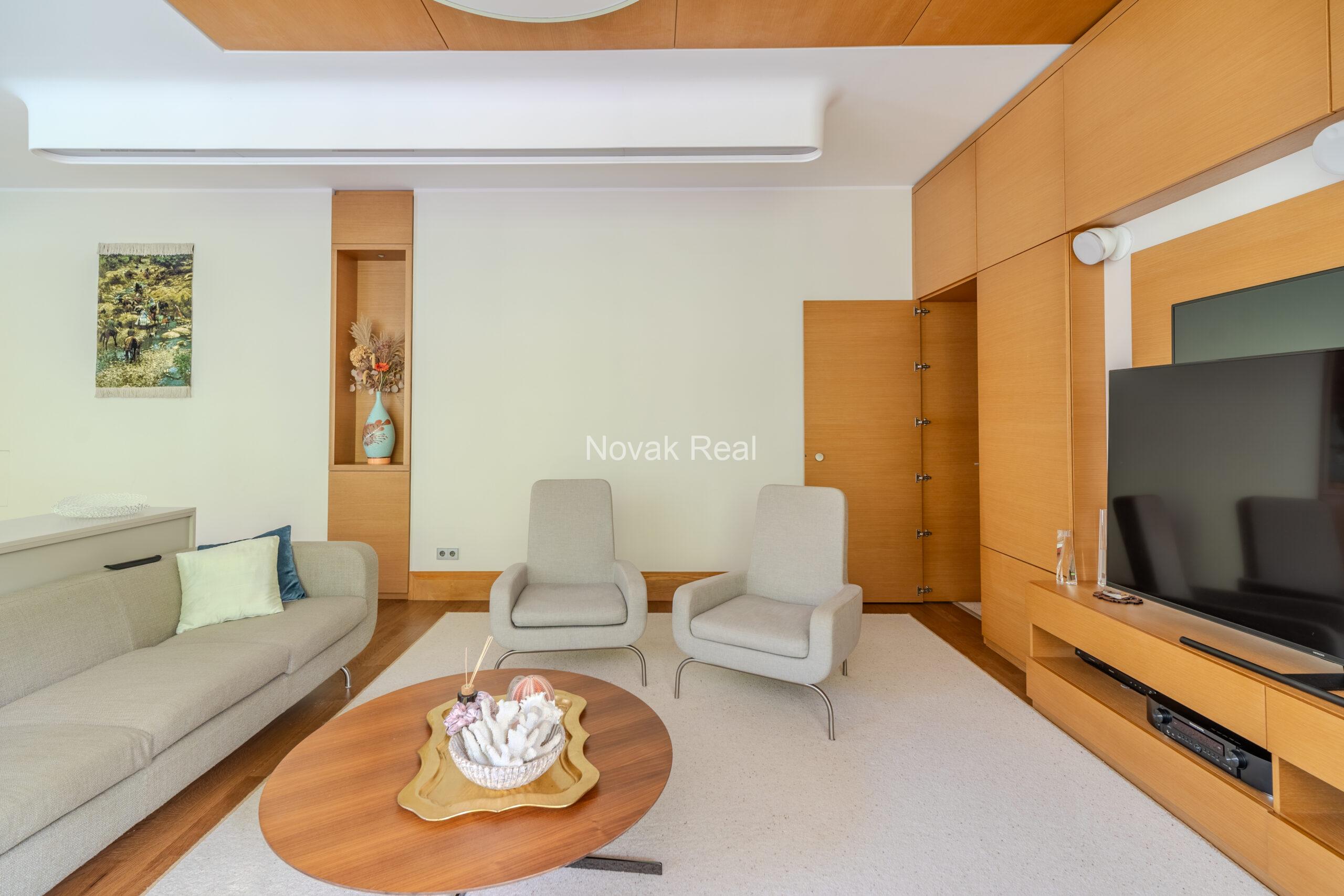 A 3-bedroom apartment is available for rent on the first line by the sea