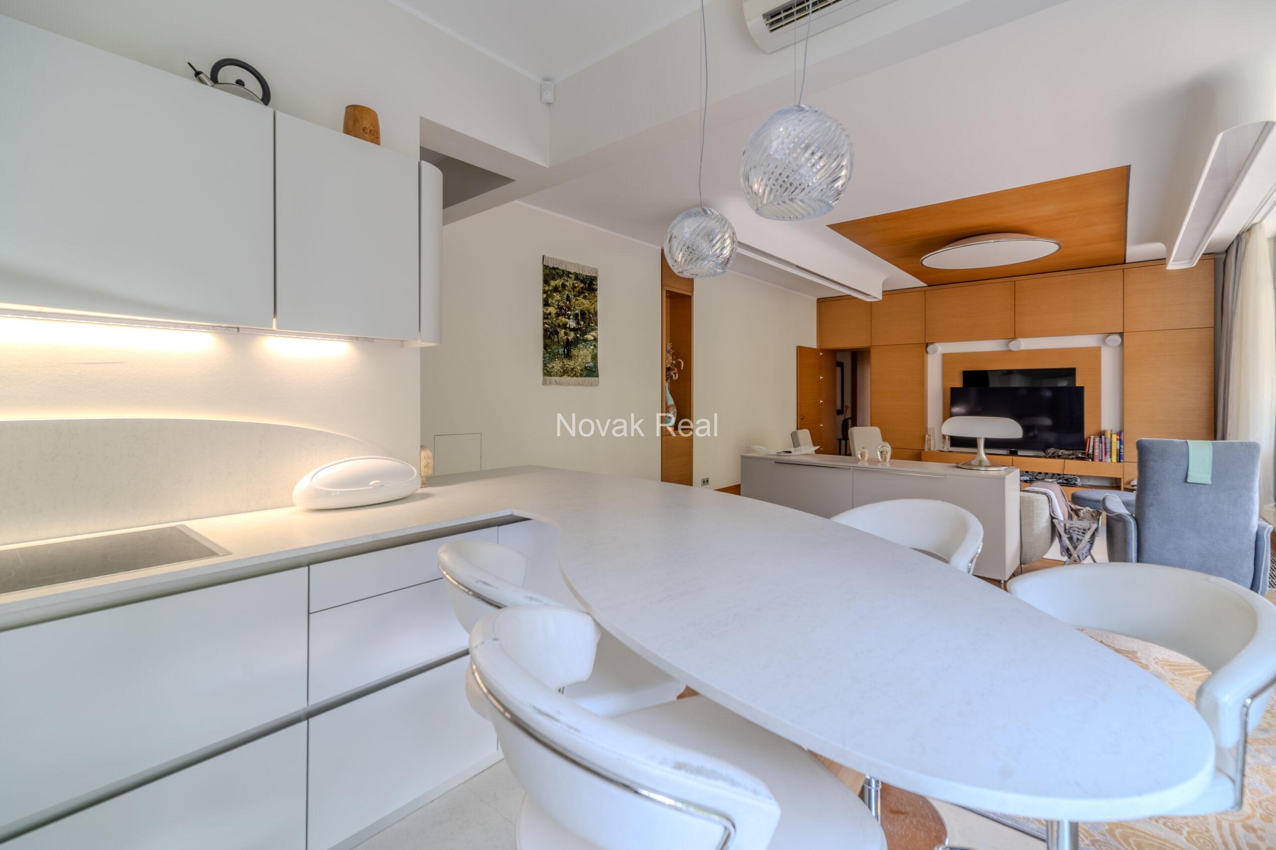 A 3-bedroom apartment is available for rent on the first line by the sea