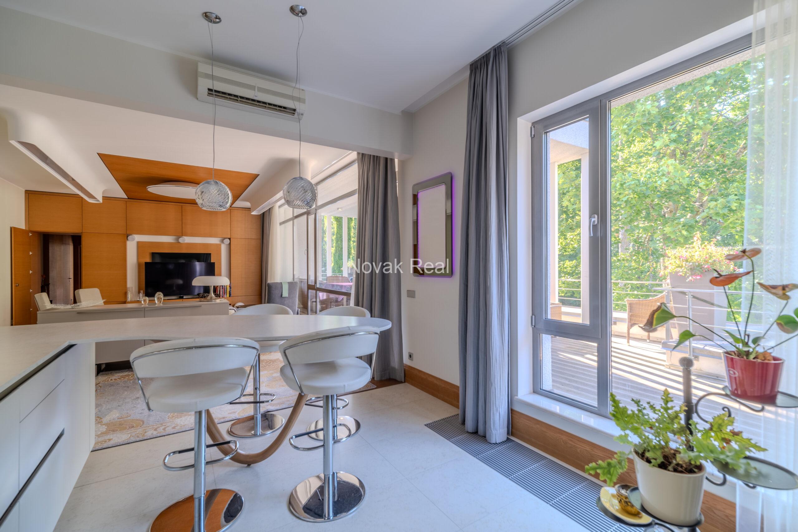 A 3-bedroom apartment is available for rent on the first line by the sea