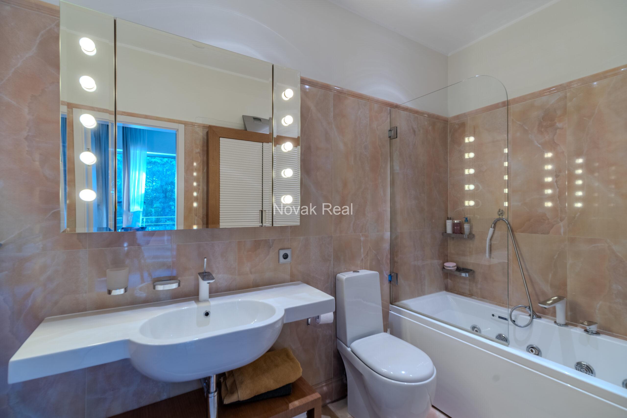 A 3-bedroom apartment is available for rent on the first line by the sea