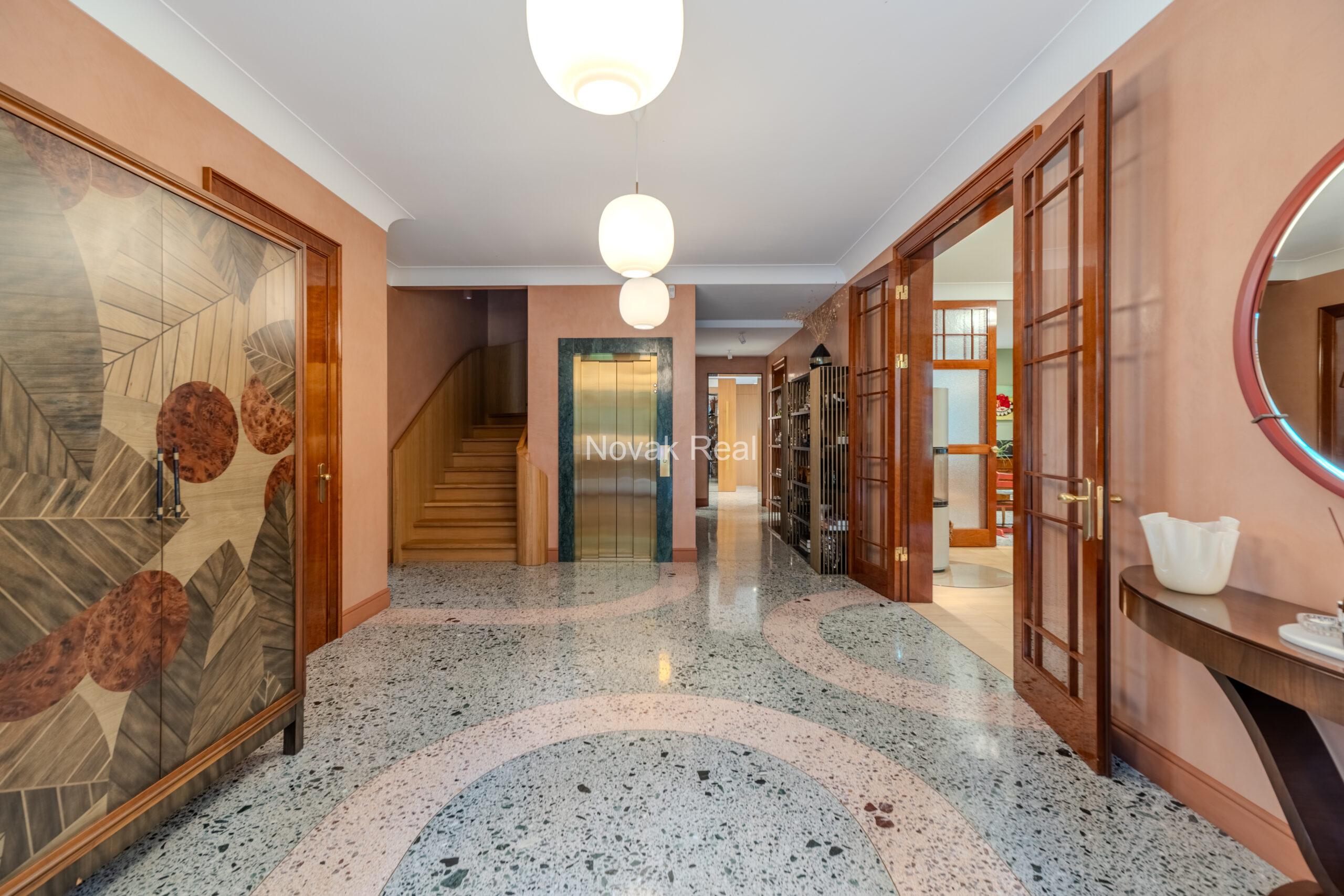 In Lielupe, close to the sea and a pine park, an elegant, renovated three-storey villa is offered for sale