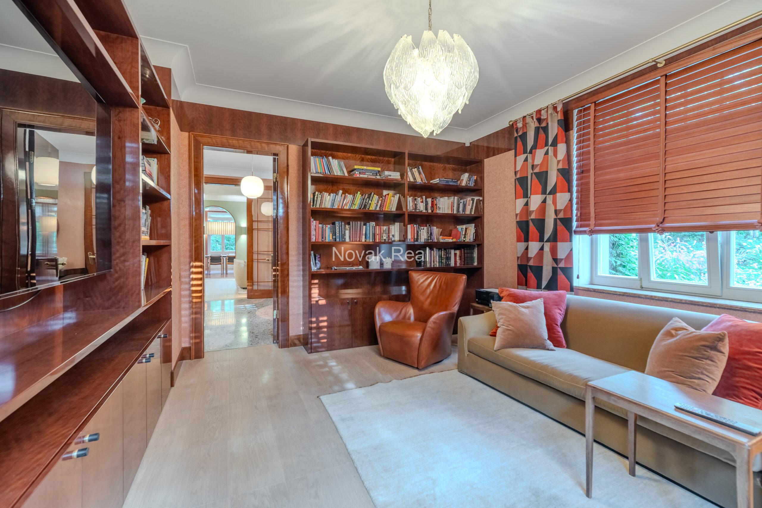 In Lielupe, close to the sea and a pine park, an elegant, renovated three-storey villa is offered for sale
