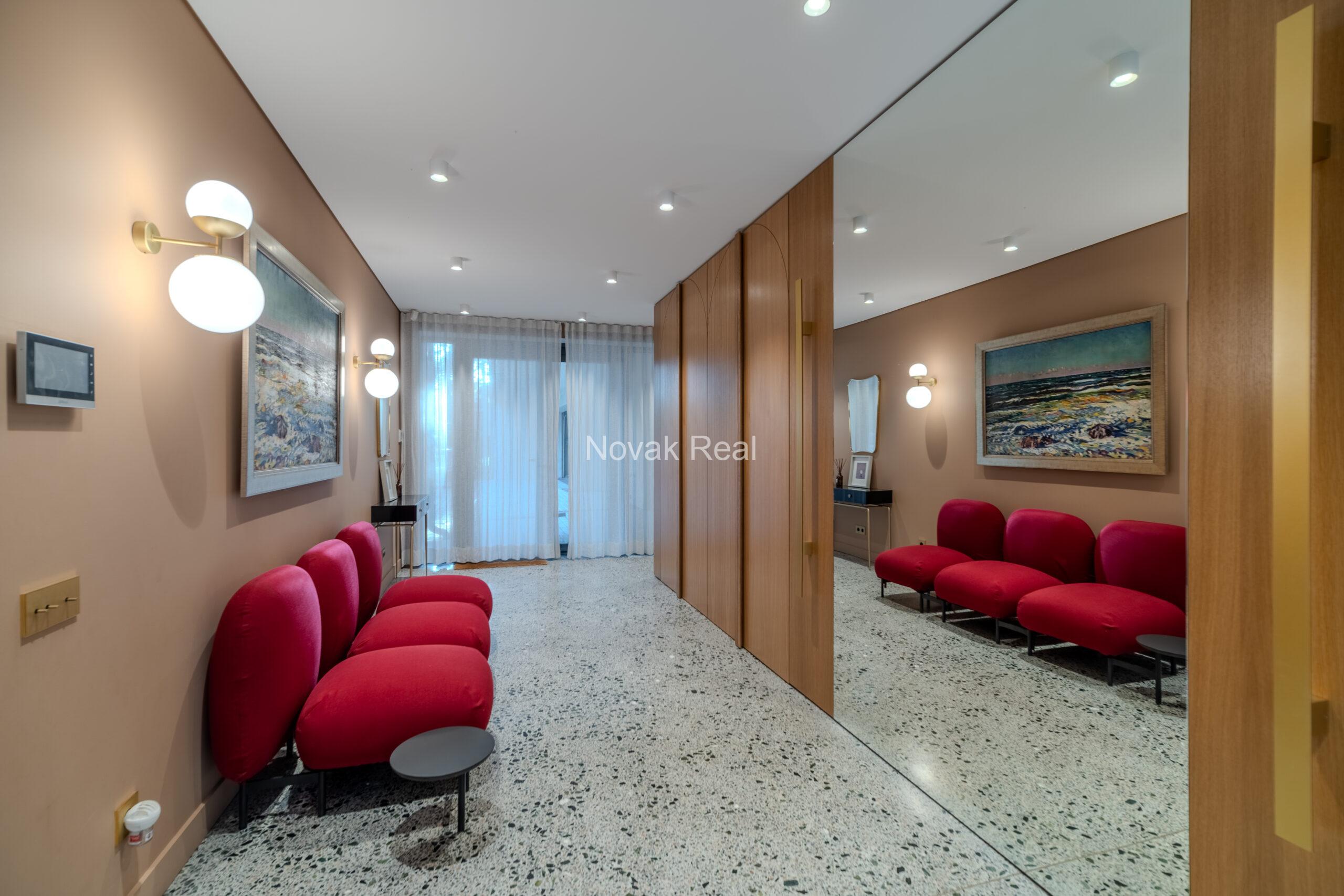 In Lielupe, close to the sea and a pine park, an elegant, renovated three-storey villa is offered for sale