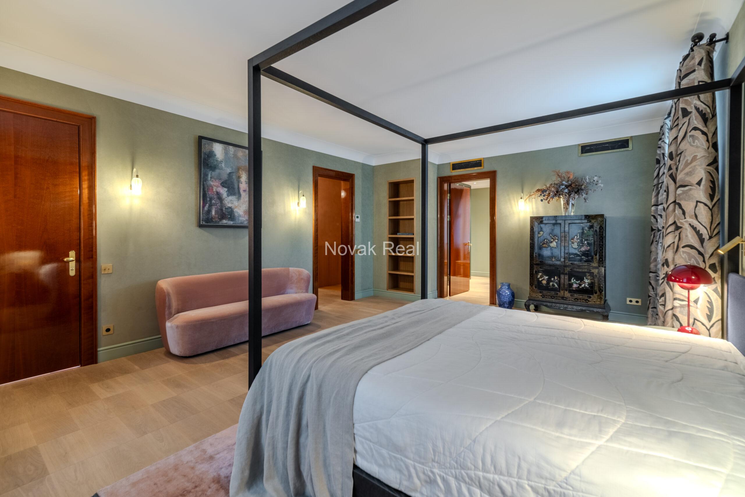 In Lielupe, close to the sea and a pine park, an elegant, renovated three-storey villa is offered for sale