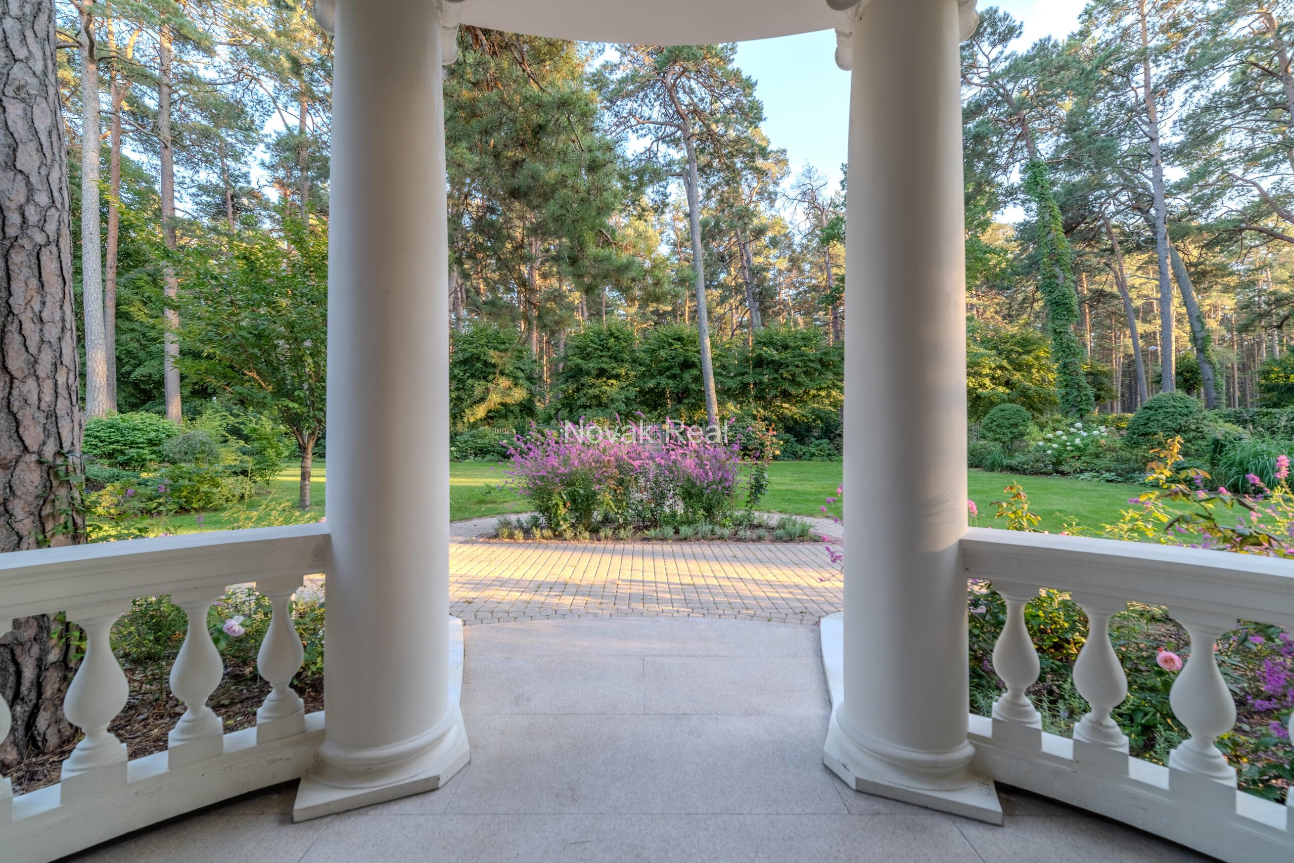 In Lielupe, close to the sea and a pine park, an elegant, renovated three-storey villa is offered for sale
