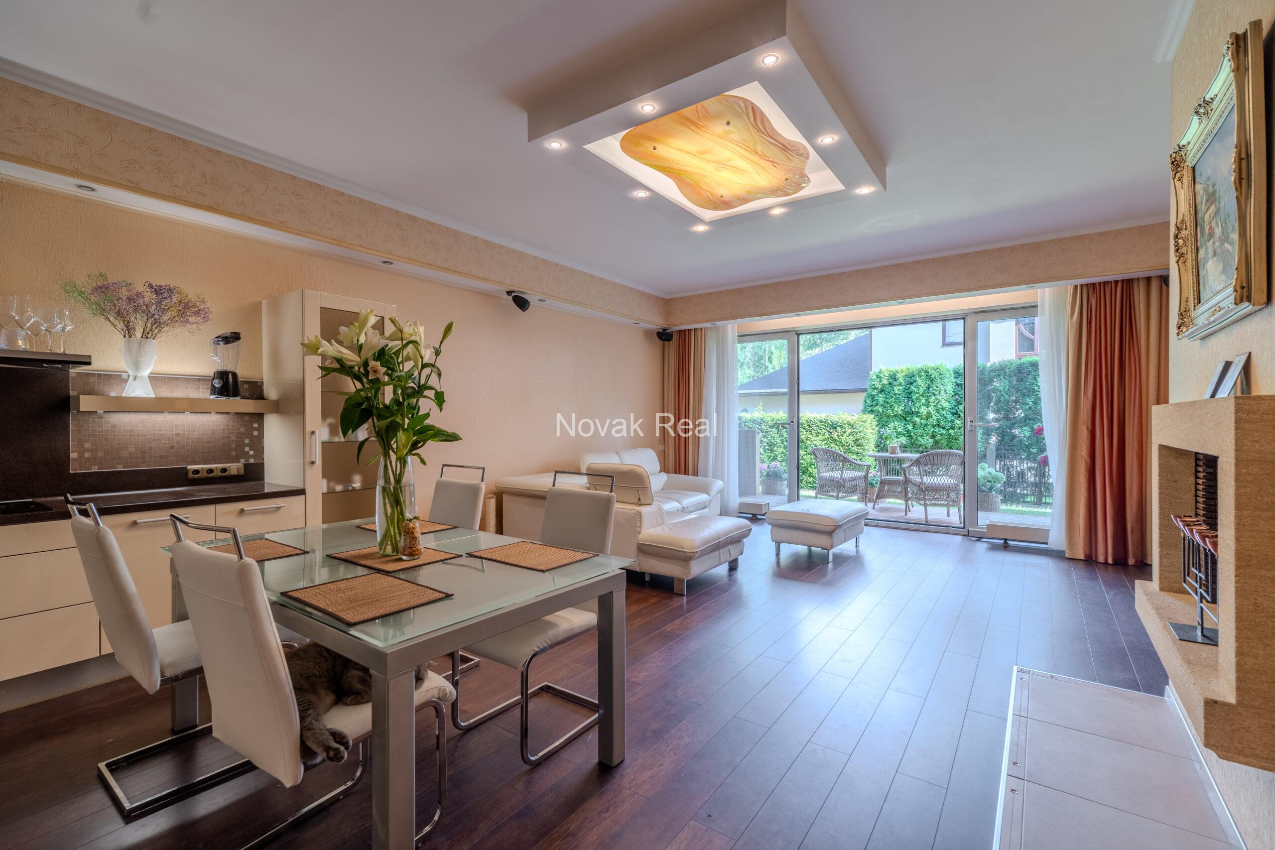 A stylish and cozy apartment is available for rent from August 25 to June 1 in the prestigious Dzintari district