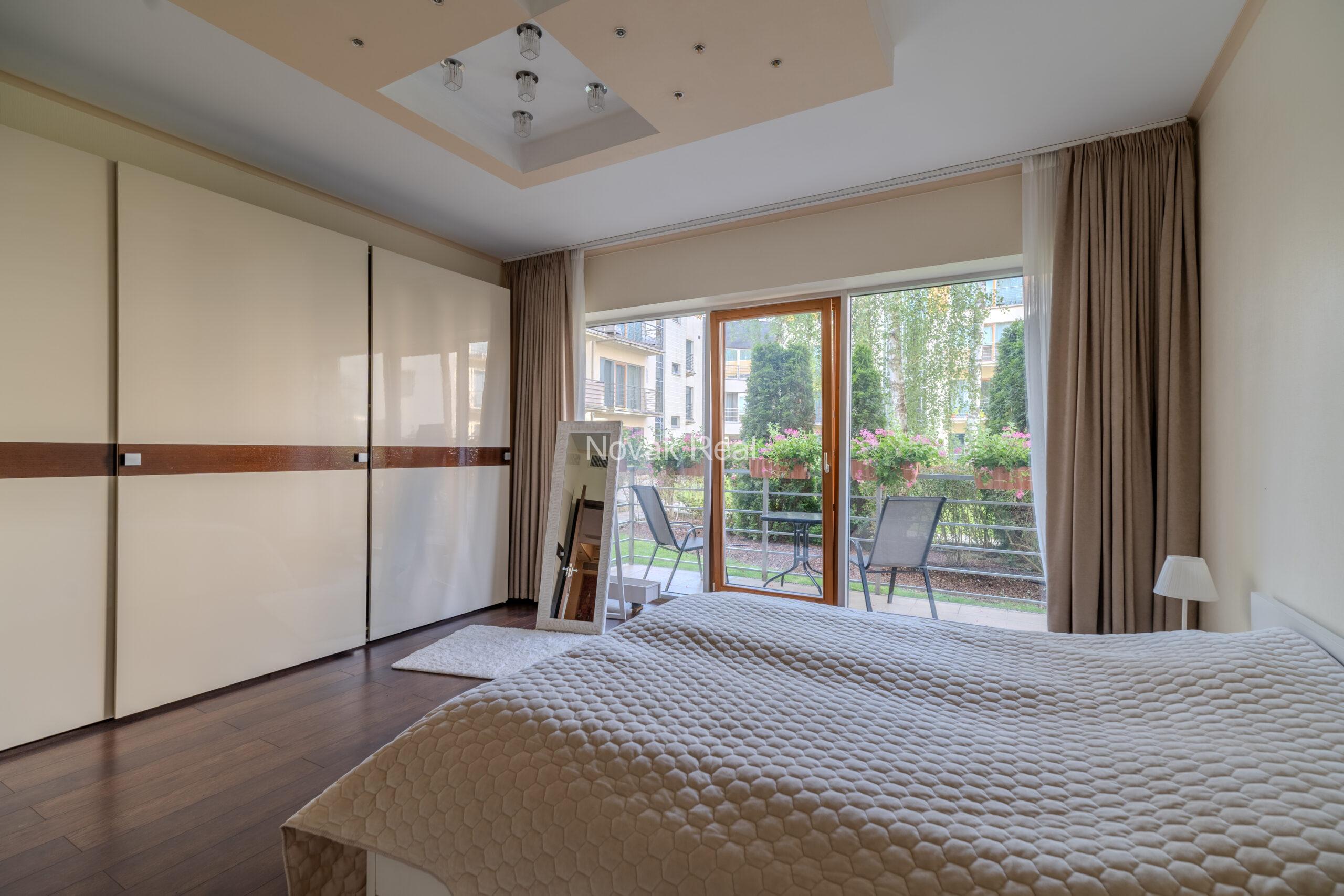 A stylish and cozy apartment is available for rent from August 25 to June 1 in the prestigious Dzintari district
