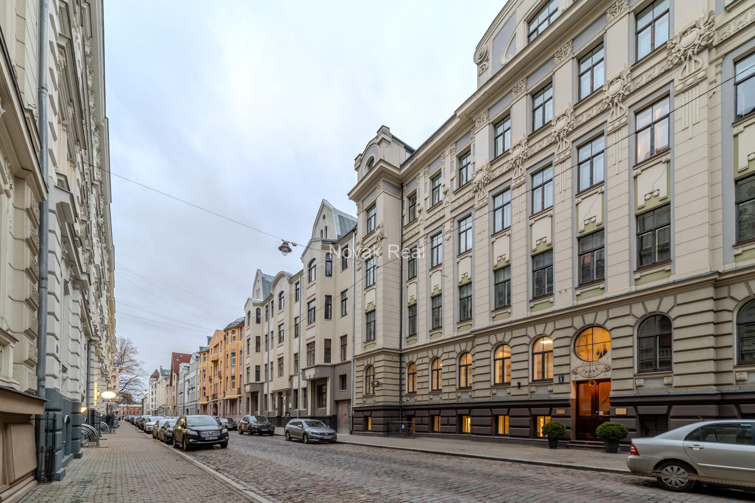 A spacious five-room attic apartment is offered for sale in the Quiet Centre of Riga