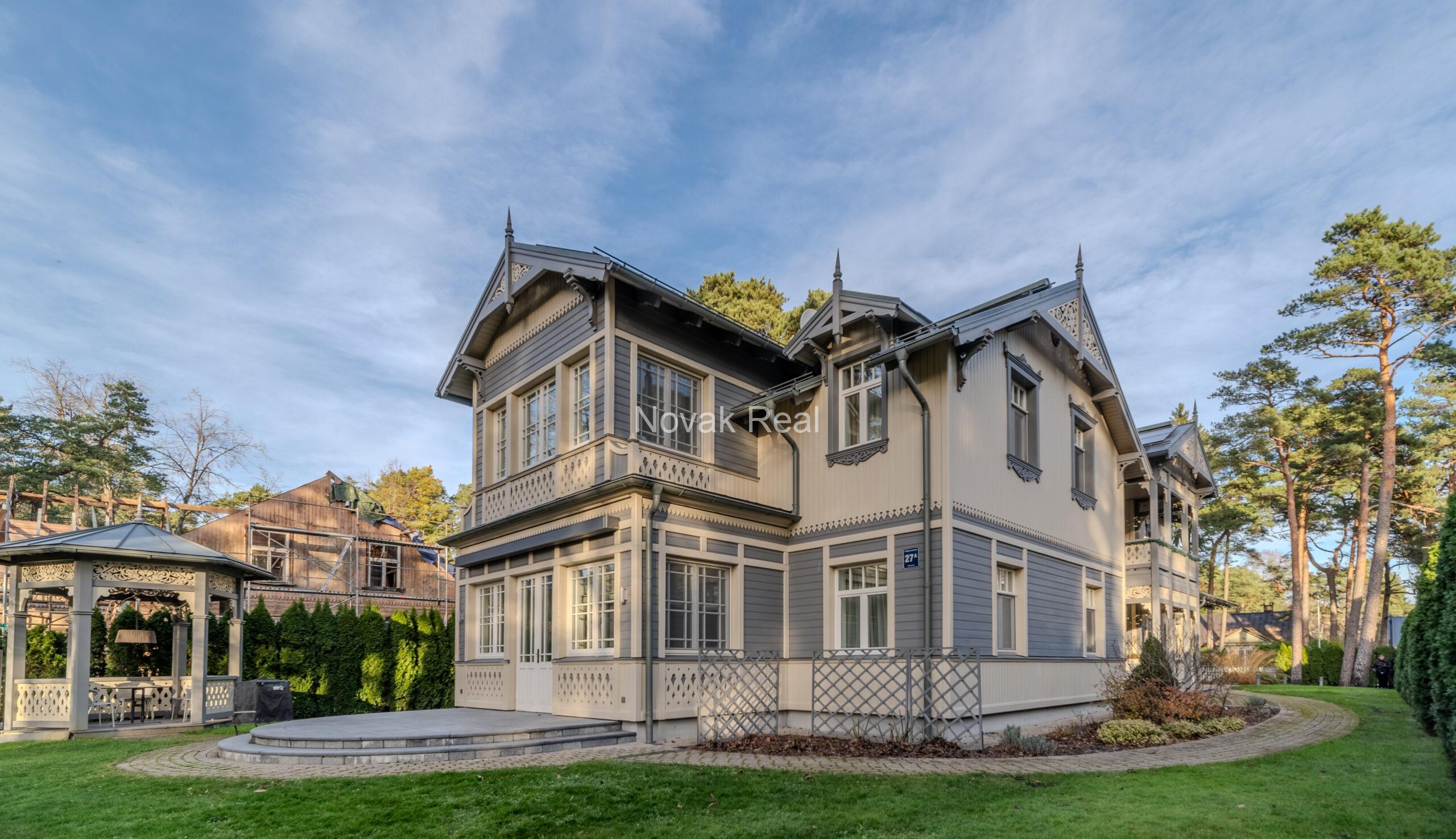 A new house is for sale, designed in the style of Jūrmala’s neoclassical architecture