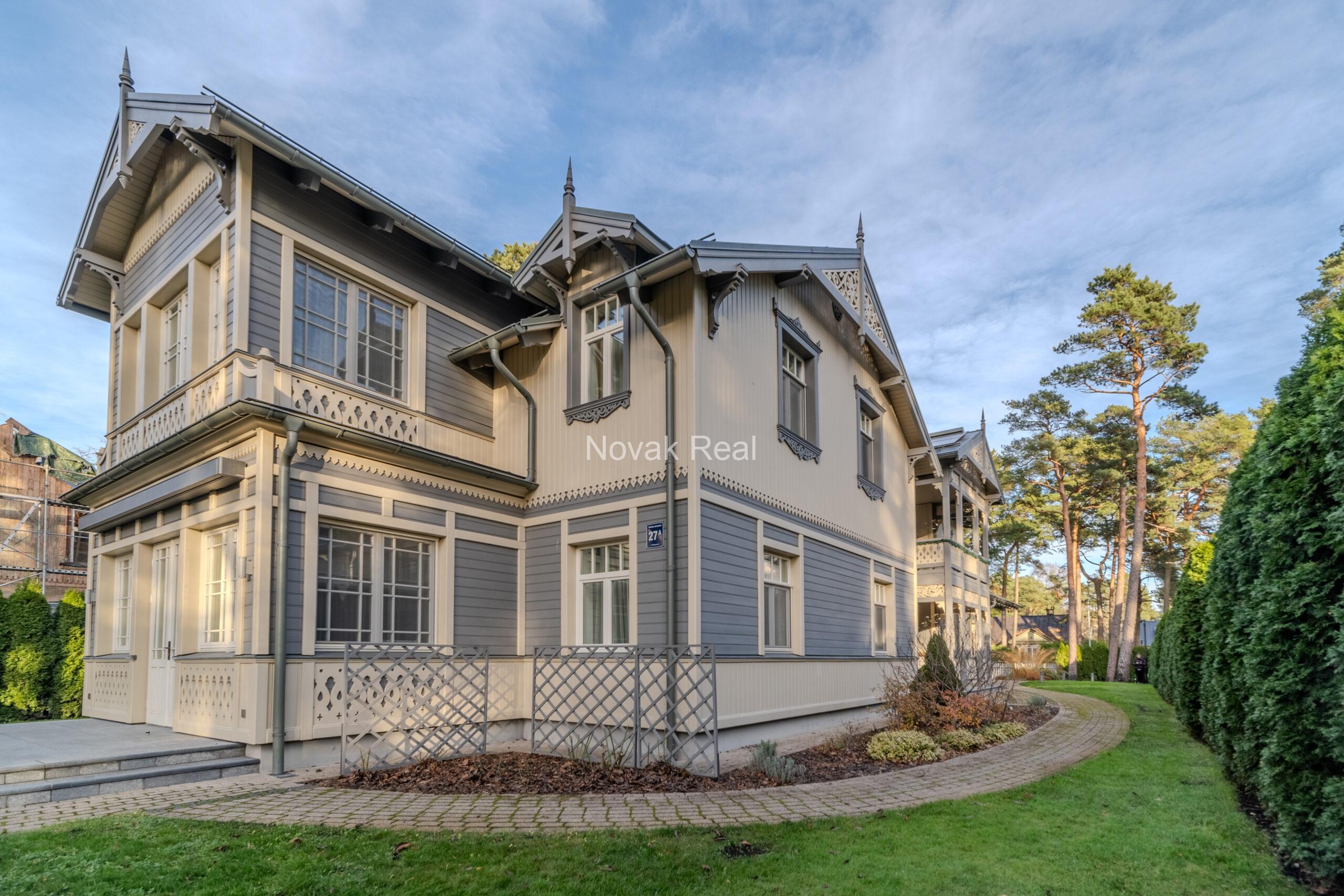 A new house is for sale, designed in the style of Jūrmala’s neoclassical architecture