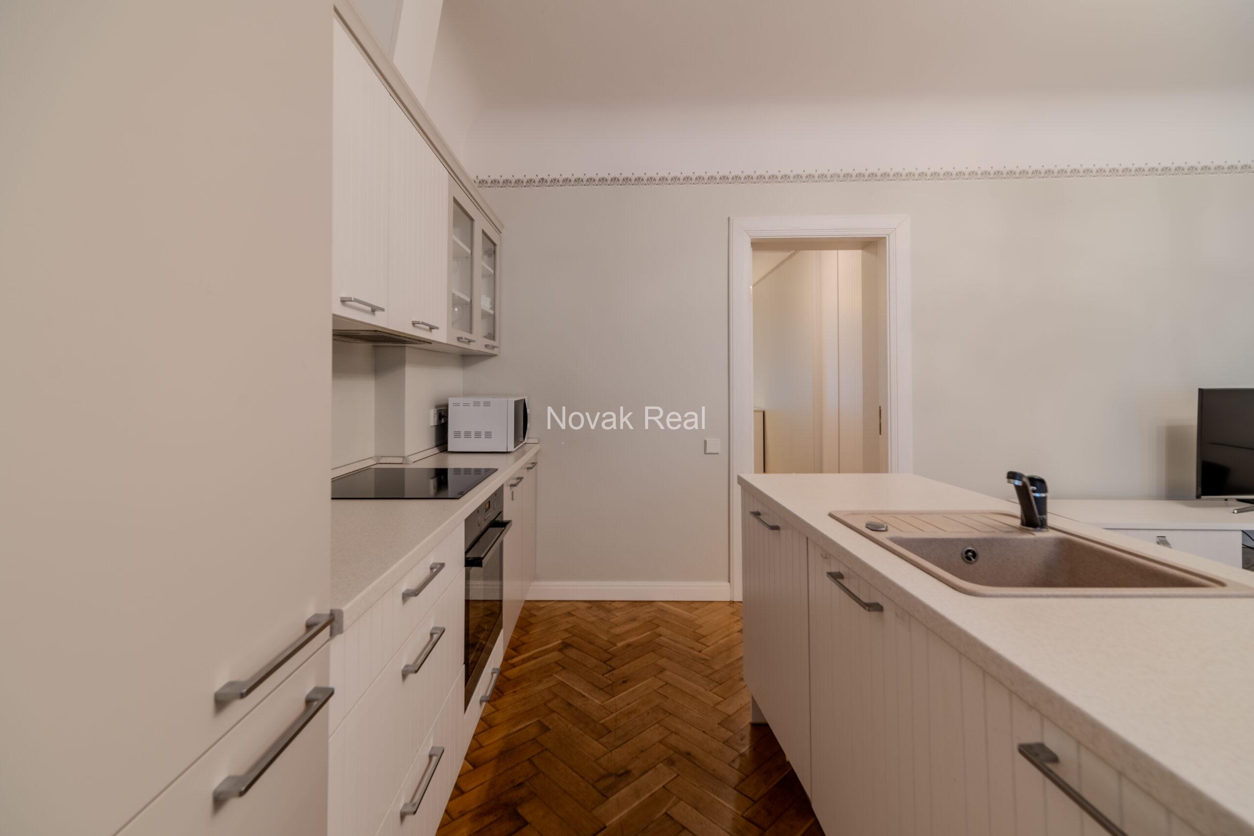 Two-room apartment with a balcony on the facade in a prestigious embassy district