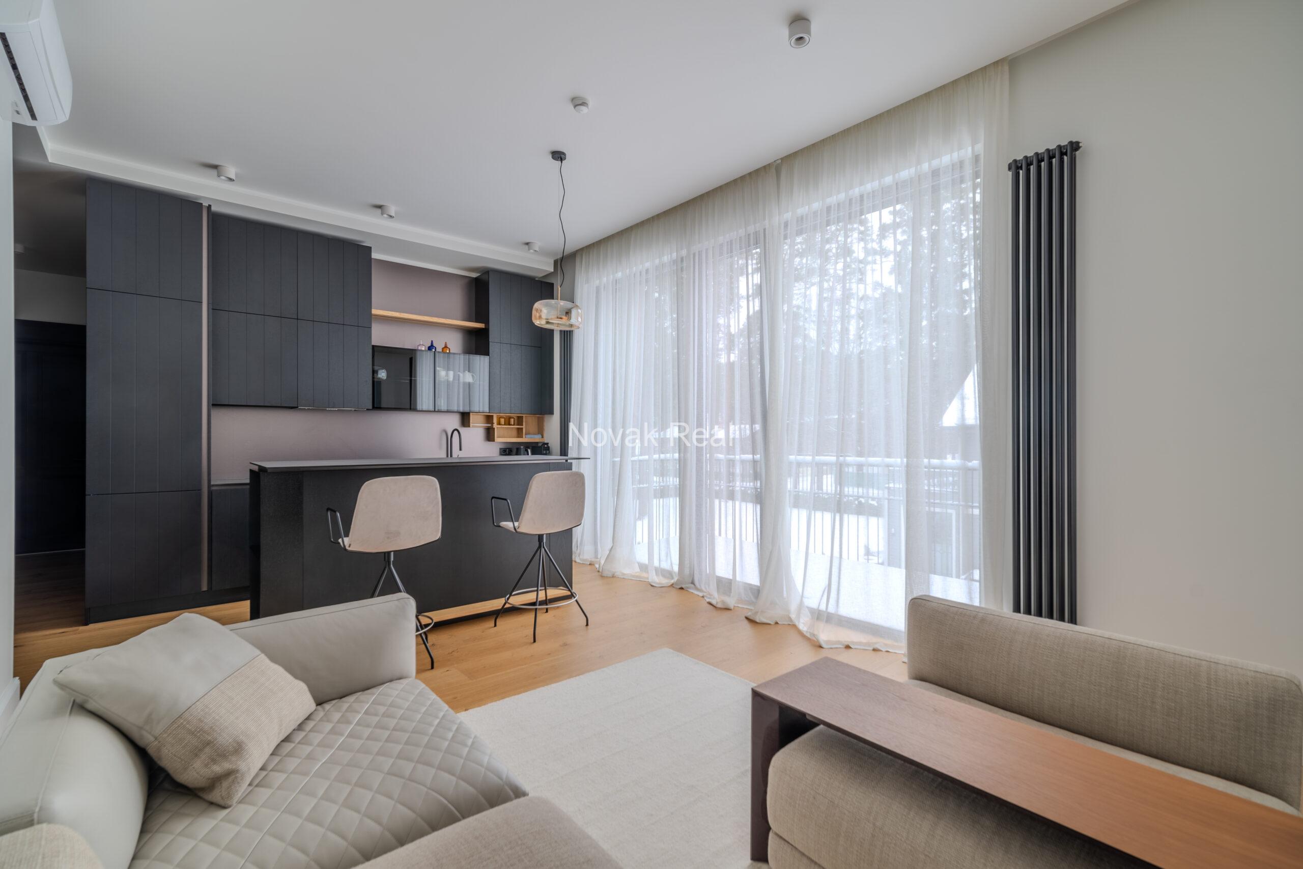 A three-room apartment is offered for sale in a modern and stylish residential project, located just 300 meters from the sea