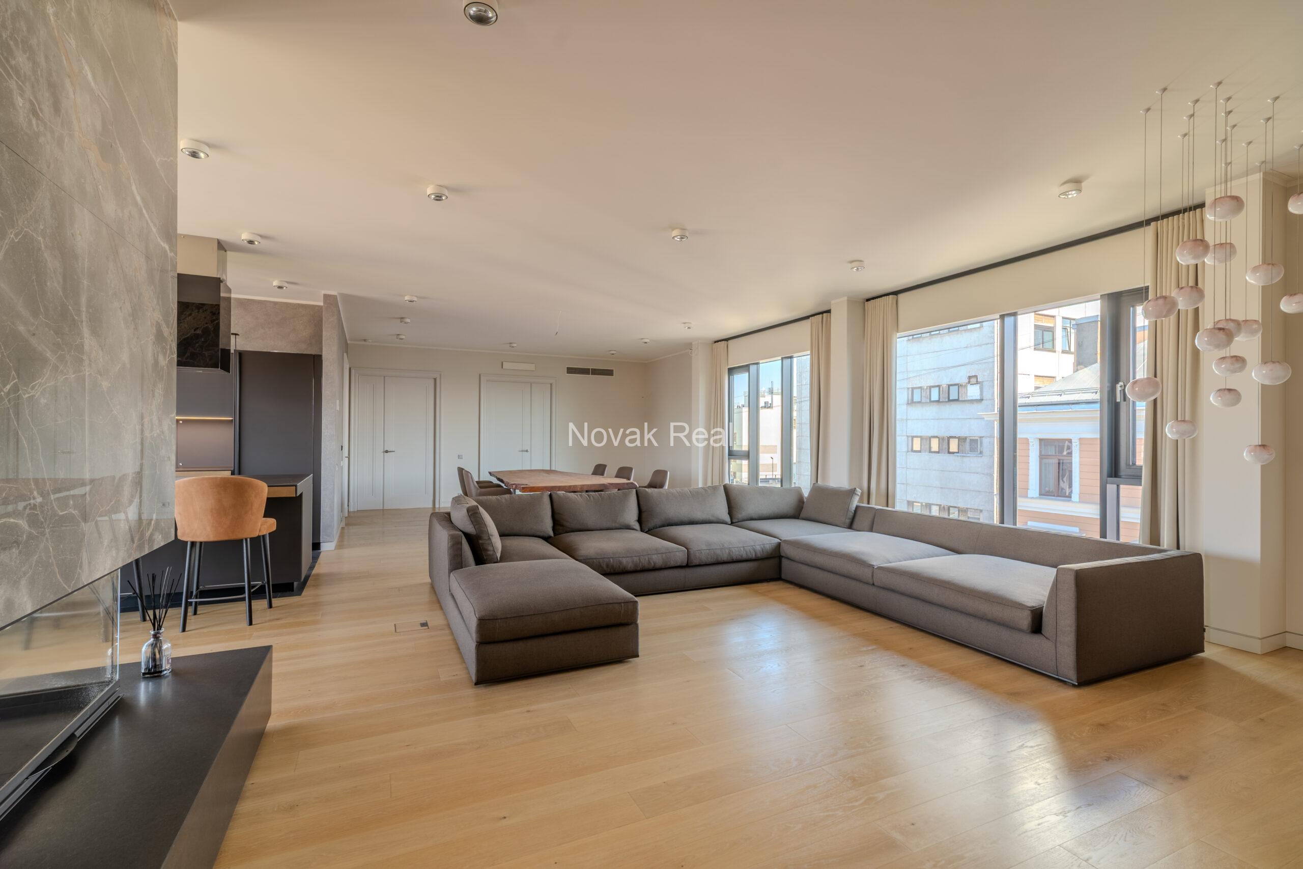 A bright and spacious four-bedroom apartment is offered for sale in the prestigious new development Club Central Residence II
