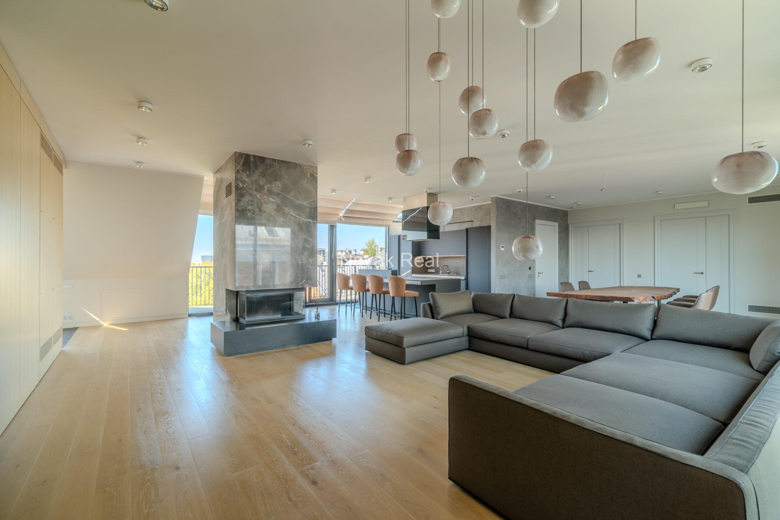 A bright and spacious four-bedroom apartment is offered for sale in the prestigious new development Club Central Residence II