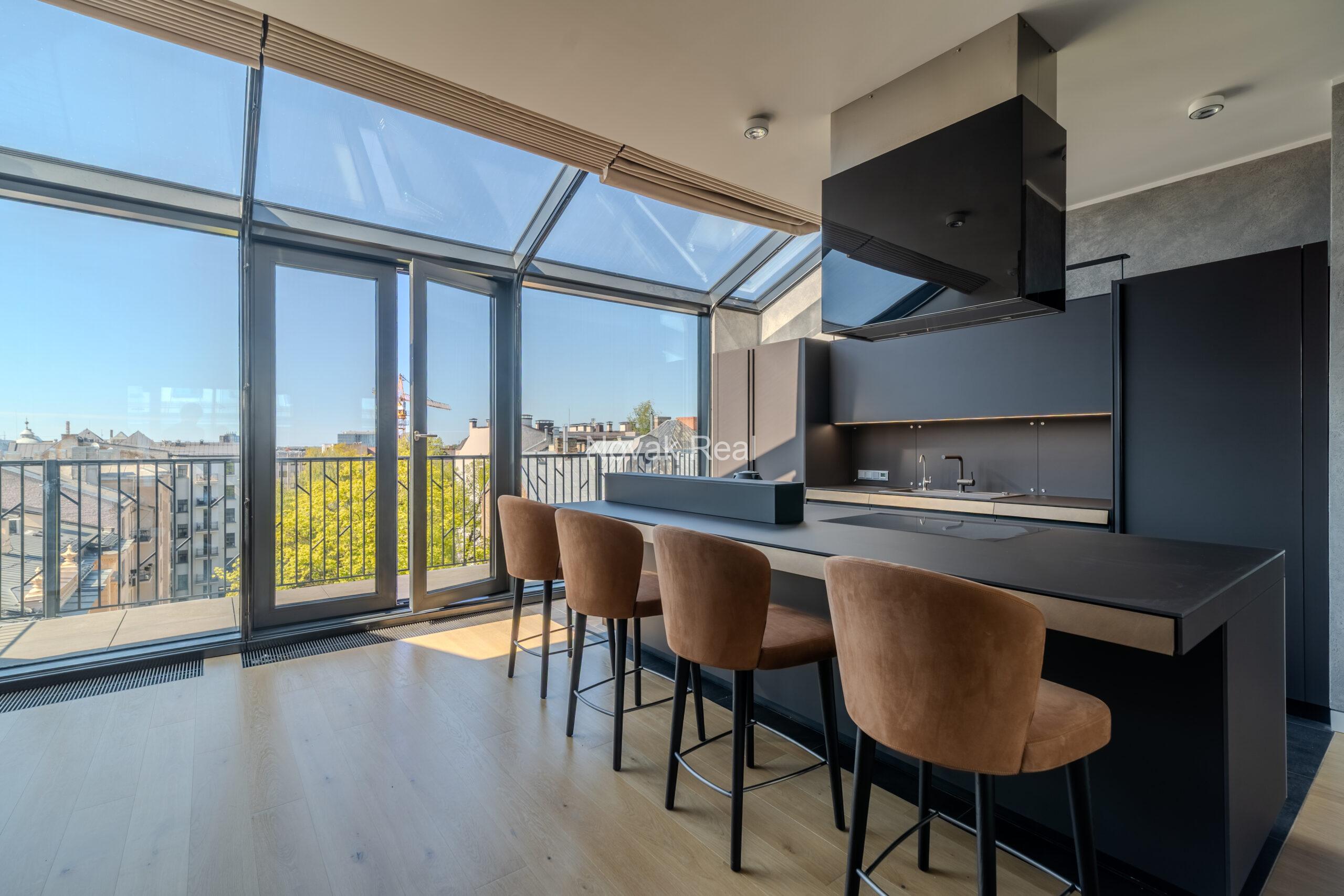 A bright and spacious four-bedroom apartment is offered for sale in the prestigious new development Club Central Residence II