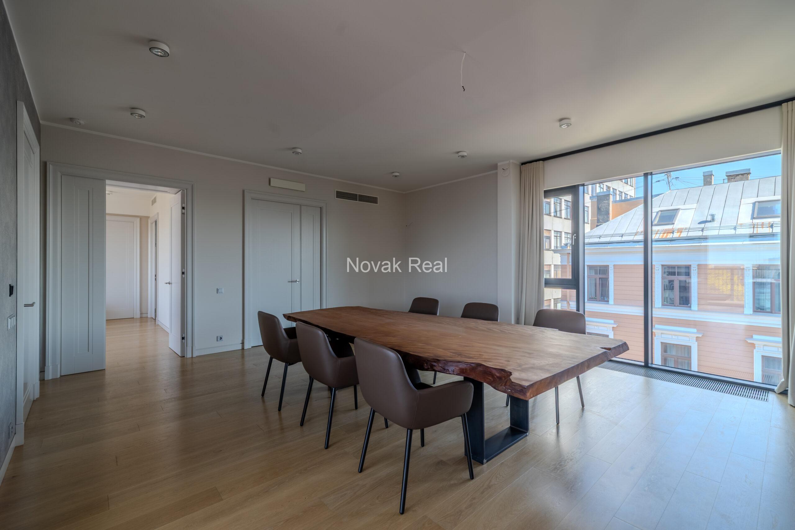 A bright and spacious four-bedroom apartment is offered for sale in the prestigious new development Club Central Residence II