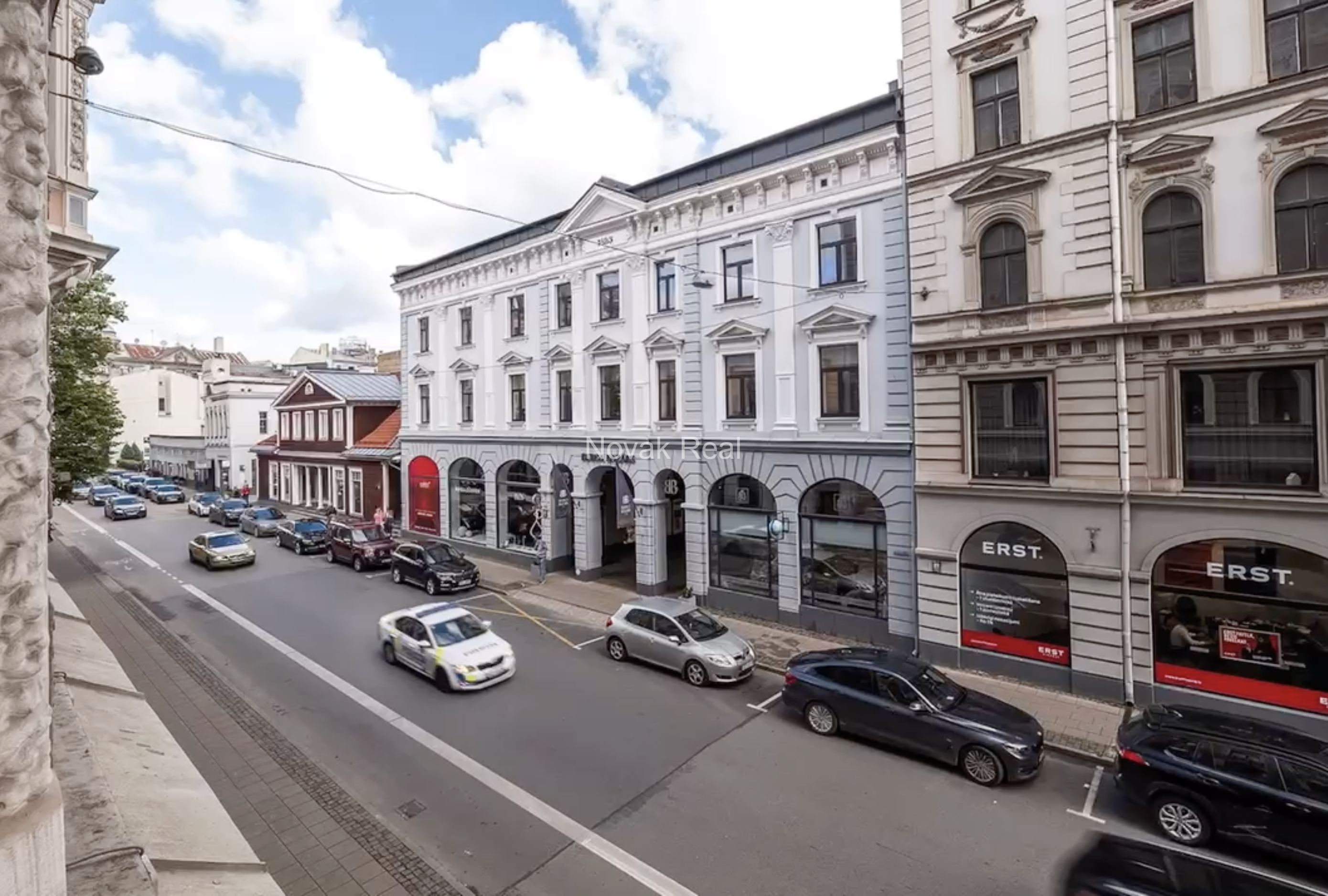 An elegant apartment is offered for sale in a fully renovated building