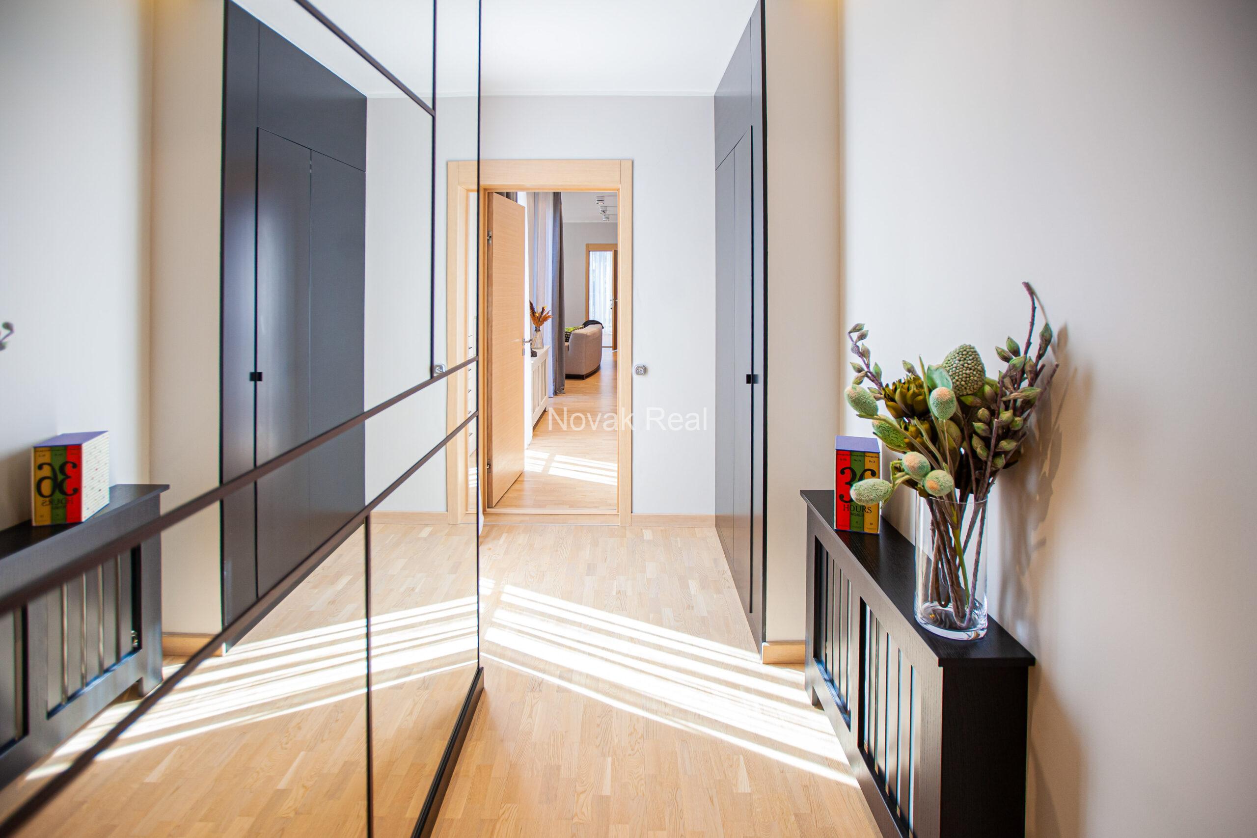 Spacious apartment with multiple terraces and private outdoor area in Lielupe