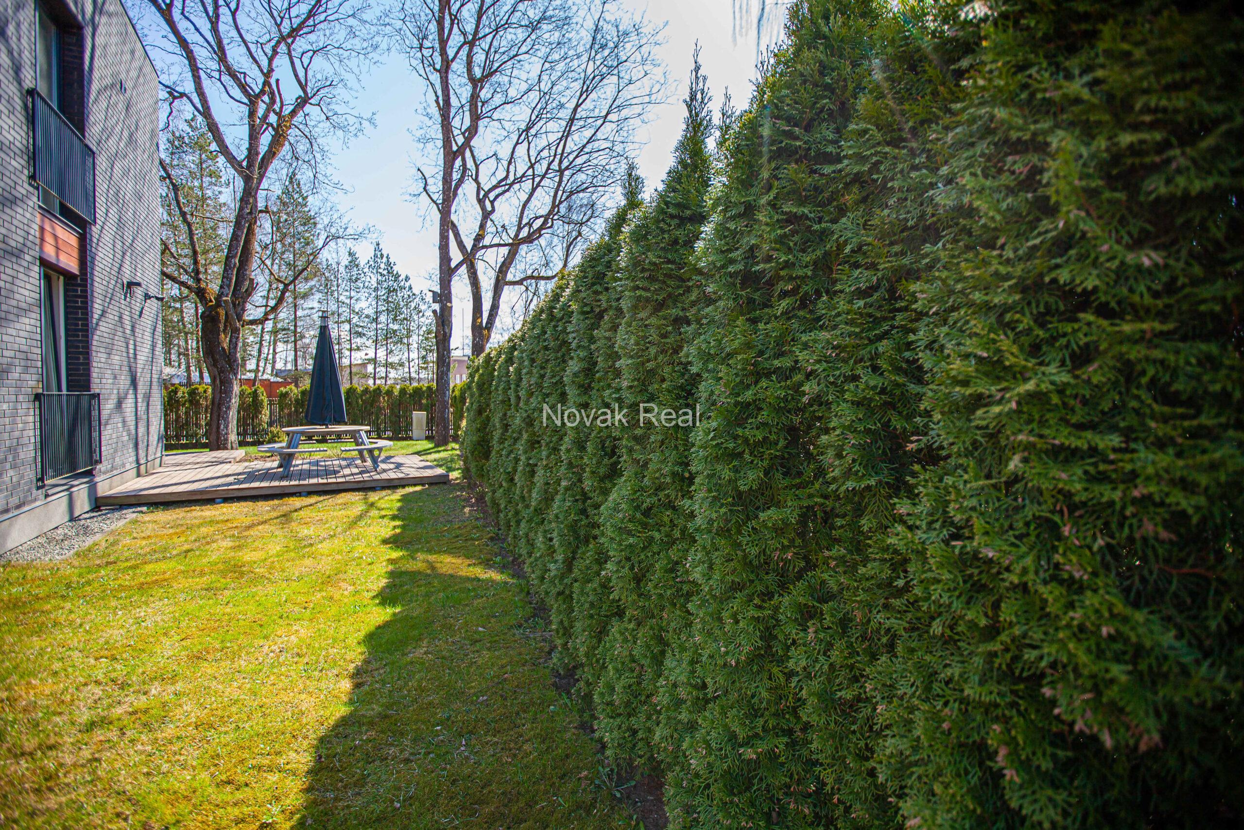 Spacious apartment with multiple terraces and private outdoor area in Lielupe