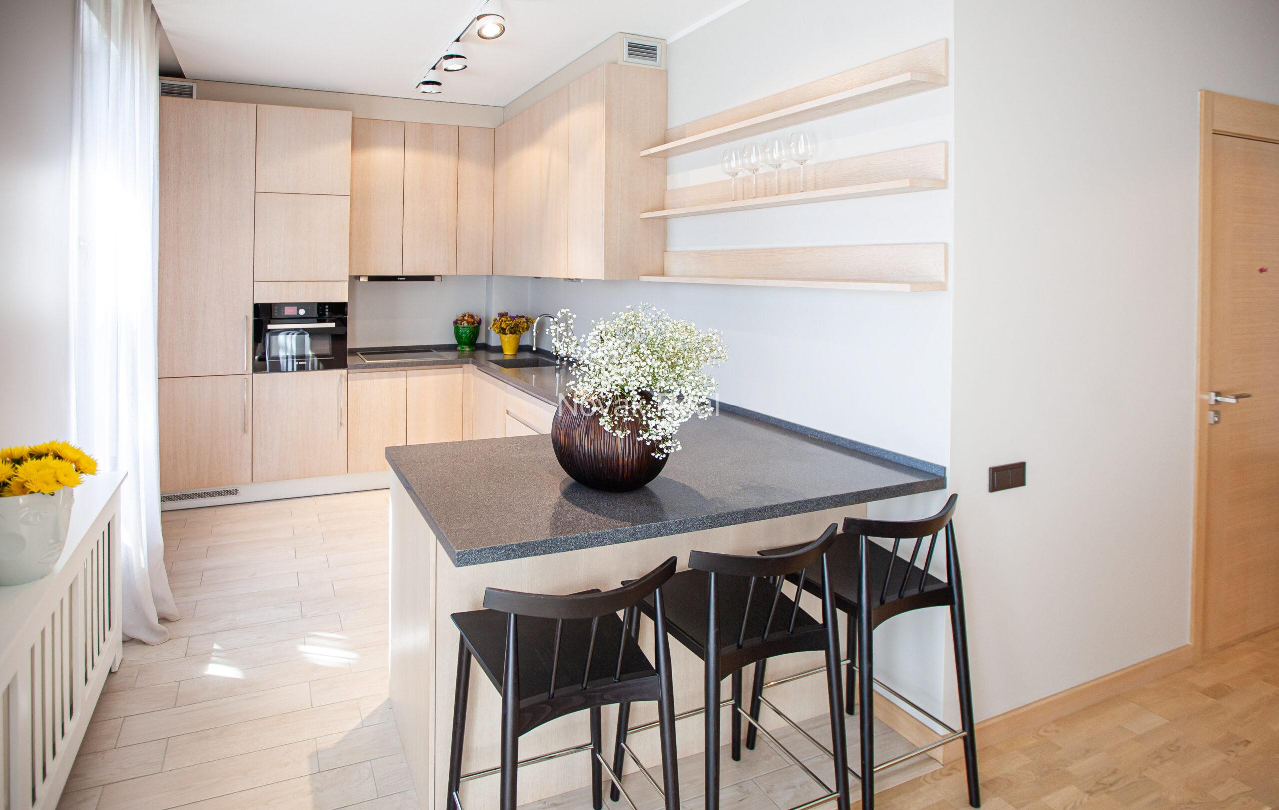Spacious apartment with multiple terraces and private outdoor area in Lielupe