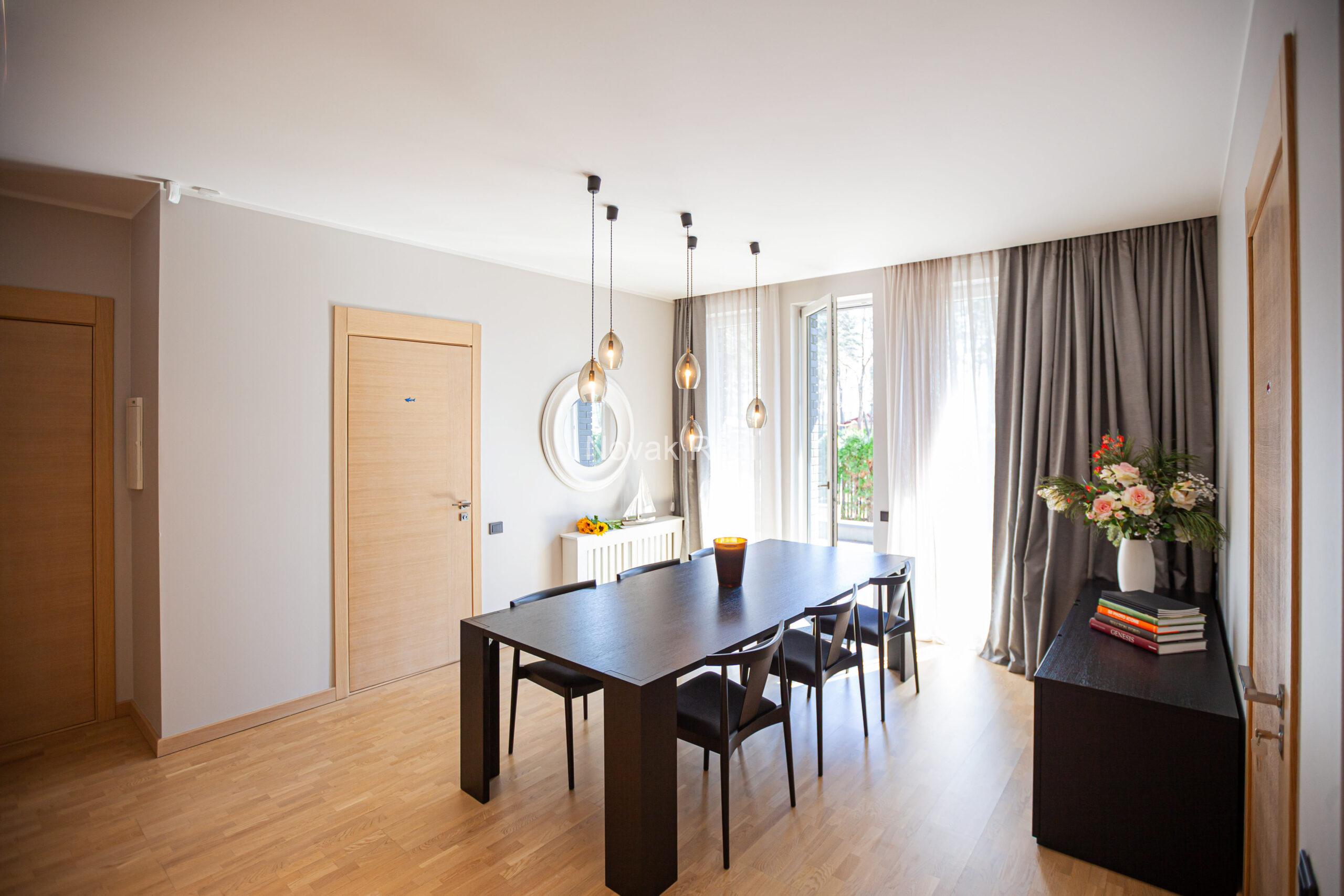 Spacious apartment with multiple terraces and private outdoor area in Lielupe